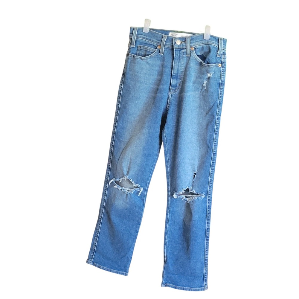 Signature Levi Strauss Heritage High Rise Straight Jeans Womens 6 W28 Blue